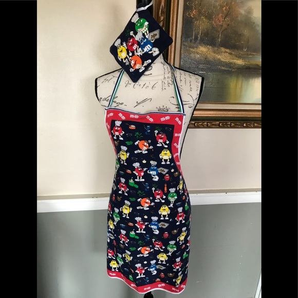 Rare Vintage M&M’s Apron& Matching Magnetic Holder🔴FINAL SALE - Picture 2 of 12